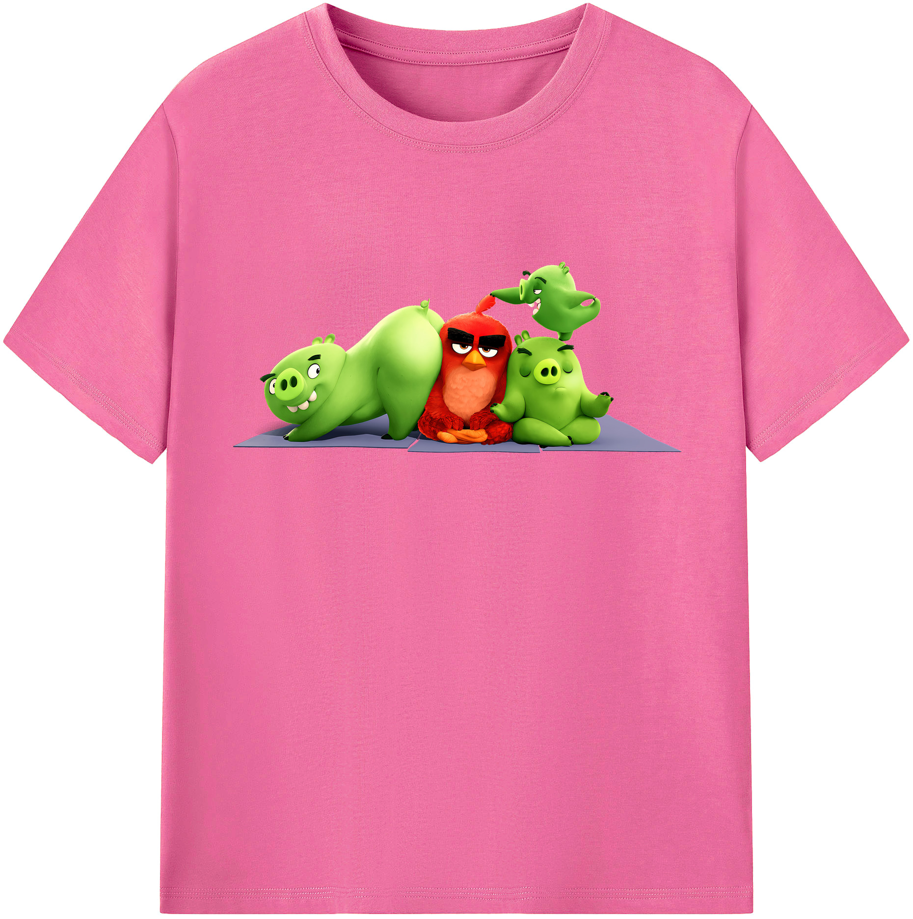 （画像用） Angry Birds アングリーバード レディースカジュアルプリントTシャツ（綿100％）
